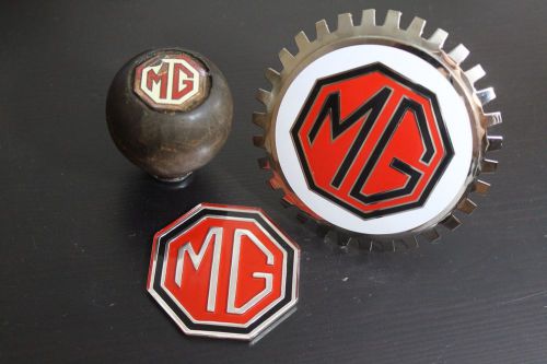 Wood mg morgan gear shift knob chrome grille badge emblem badge accessory