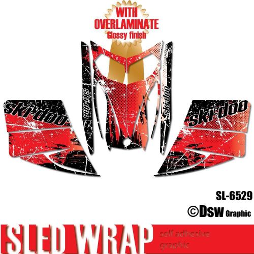 Sled wrap decal sticker graphics kit for ski-doo rev mxz snowmobile 03-07 sl6529