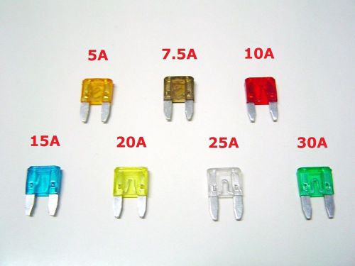 Lot of 35pcs assorted mini blade fuses for auto car motocycle truck vehicle