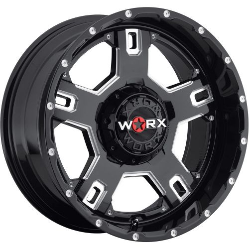 18x9 black worx havoc 5x4.5 &amp; 5x5 +12 rims open country mt 33 tires