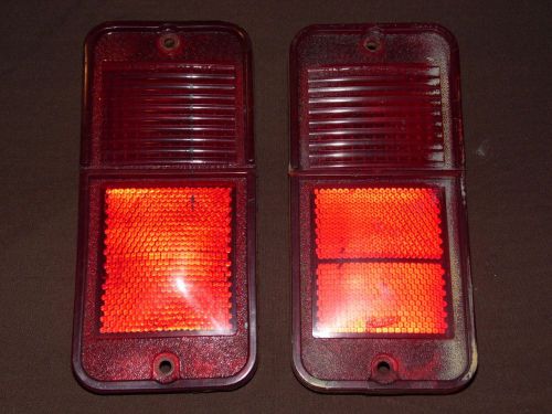 Pair of original 1968-1972 chevy pickup red rear side marker lamp lens