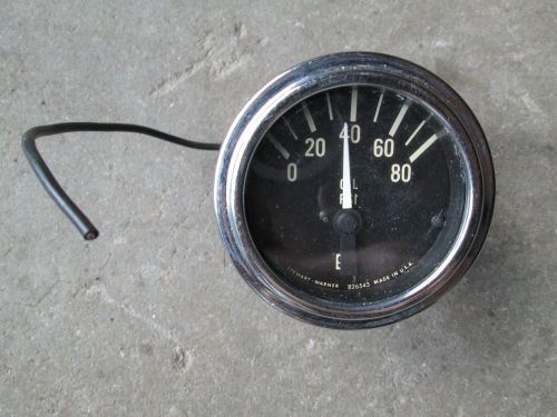 Vintage used original chrome 2 1/8&#034; stewart warner eletric oil pressure gauge