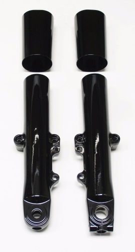49 mm black powder-coated fork legs &amp; boots for 14-16 harley touring excl. trike