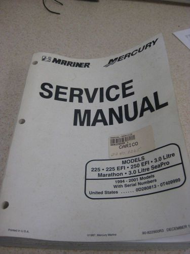 Mercury mariner service manual 1994-2001 p/n 90-822900r3