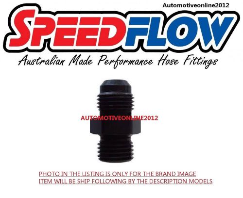 Speedflow -6 an6 an-6 male to metric m18 x 1.5 thread adapter fitting 734-06-blk