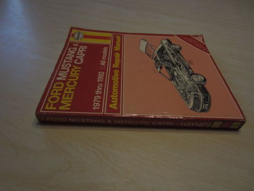 Haynes ford mustang &amp; mercury capri 1979 thru 1992 all models repair manual