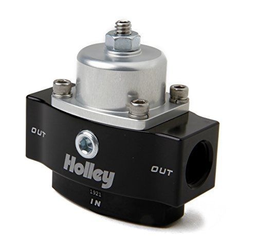 Holley 12-840 4.5-9 psi adjustable billet fuel pressure regulator with 3/8&#034; ntp