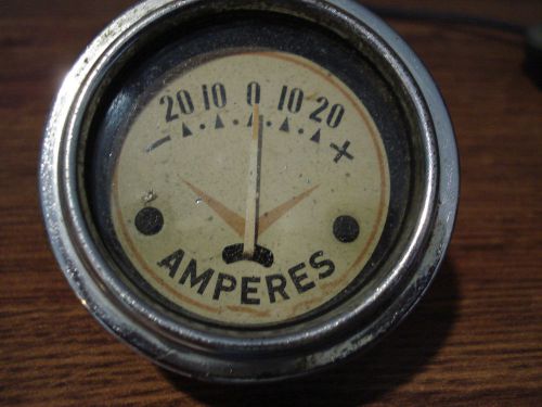 Vintage automobile amperes gauge