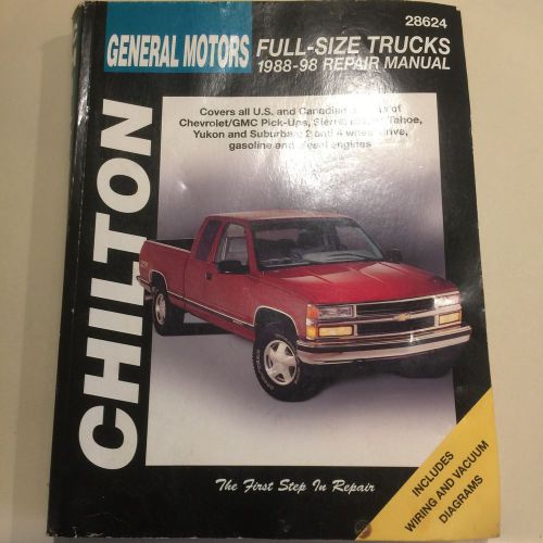 Chilton general motors full-size trucks 1988-1998 repair manual 28624