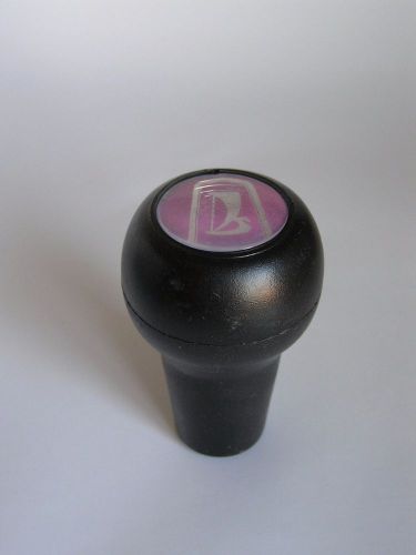 80&#039;s unused vaz lada plastic lever shift knob gear ball black with purple badge