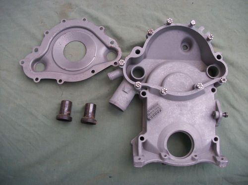 Used 1969-79? pontiac timing cover and pump  plate  some bolts nice part read