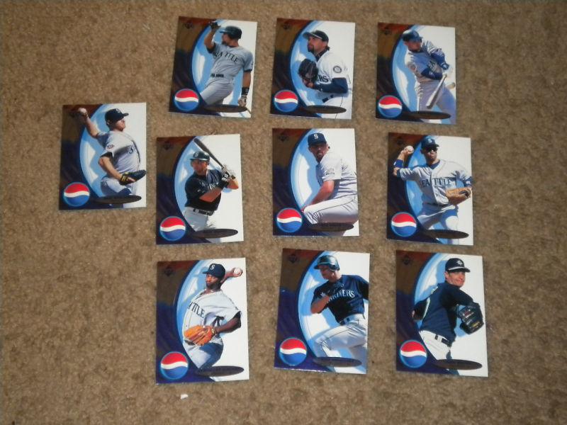 1998 seattle mariners pepsi upper deck cards alex rodriguez ken griffery