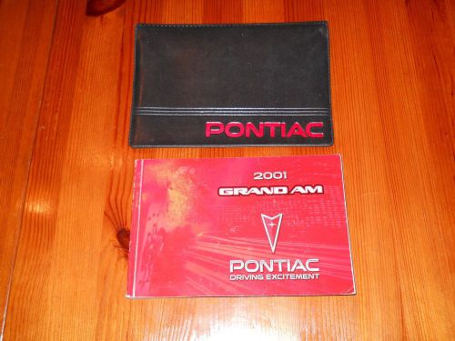 2001 pontiac grand am owners manual with factory carry case