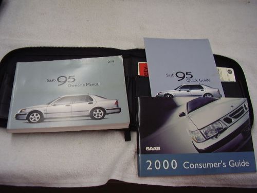 2001 saab 95  owners manual set