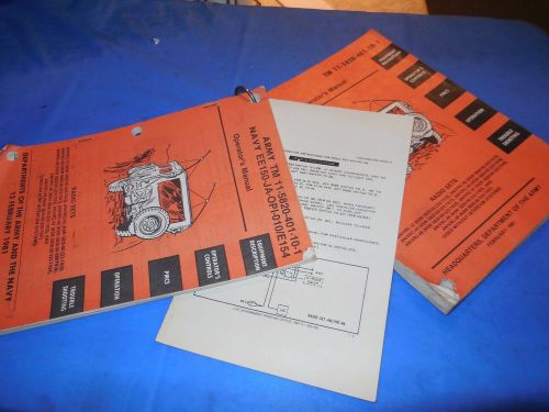February 1981 army operators manual and navy vehicles two manuals! see details!!