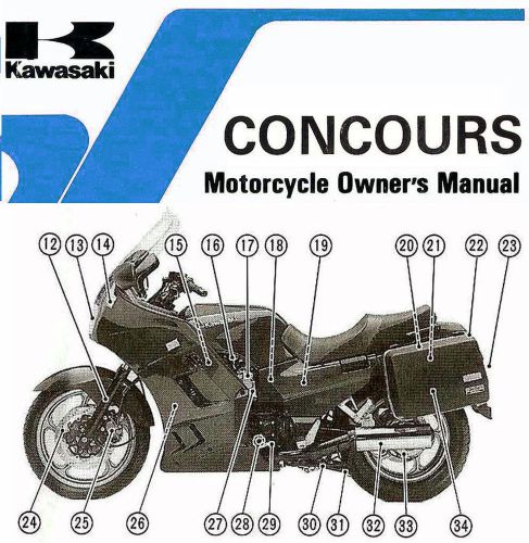 1998 kawasaki concours motorcycle owners manual -concours zg1000a13-kawasaki