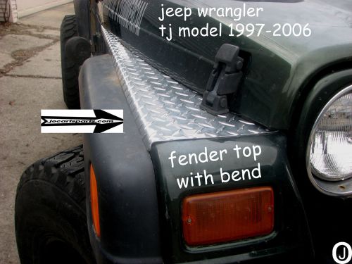 Jeep tj diamond plate full top fender covers with bend.  set of 2