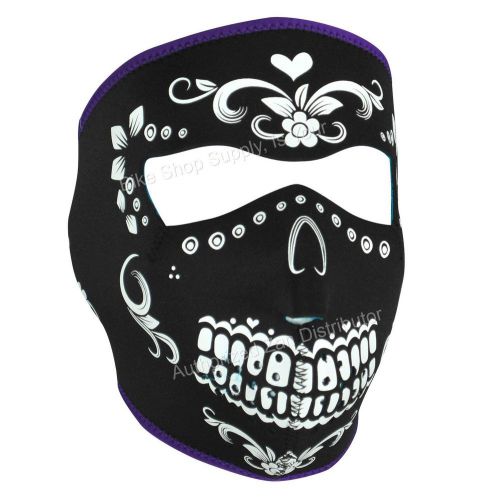 Zan headgear wnfm078, neoprene full mask, reversible to teal, muerte face mask