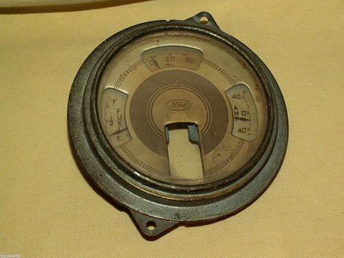 Ford gauge 1930s late dash dashboard distometer fuel oil amp meter vintage