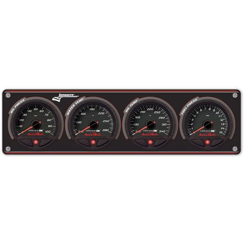 Longacre racing 44467 four gauge panel oil pressure gauge: 0-100 psi