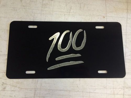 100 emoji logo car tag diamond etched on aluminum license plate