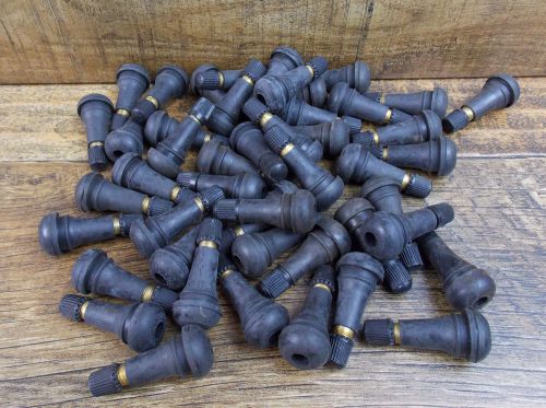 Lot of 47 snap in black rubber tire valve stems tr413 tr 413 most popular valve