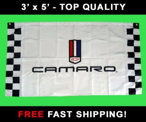 Camaro racing flag - new 3&#039; x 5&#039; banner - garage muscle car chevy ss z28 z1 1969