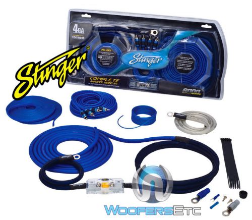 Sk6641 stinger 4 gauge amp 6000 complete wire amplifier installation kit sk-6641