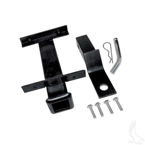 2 inch receiver hitch kit for golf cart rear flip seat foot rest, bumper, strong