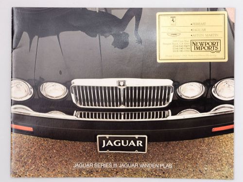 1982 jaguar series iii &amp; vanden plas usa sales brochure 82 luxury car booklet