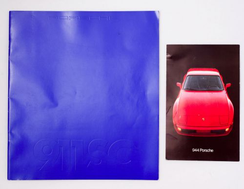 Porsche 911 sc factory showroom brochure from 1982 &amp; 944 postcard rare