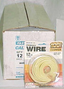 12 gauge copper automotive primary wire 144 ft yellow