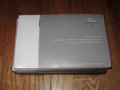 2012 nissan altima owner&#039;s manual with case