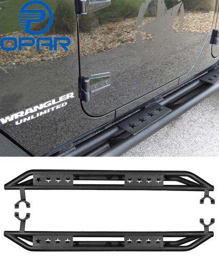 Opar 2x foot pedal side running board step board bars for jeep wrangler jk 07-16