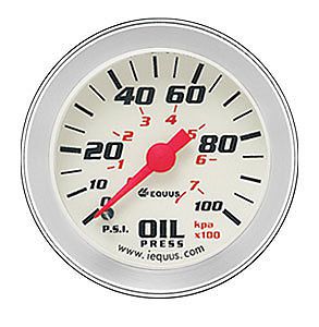 Equus 8244 oil pressure gauge 2&#034; diameter 0-100 psi