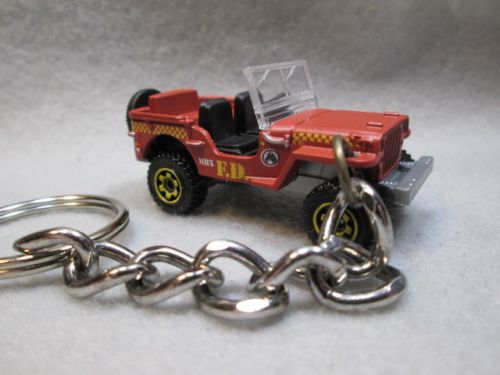 1943  jeep (light br)     custom key chain ring fob