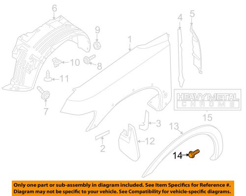Nissan oem pick up box bed-flare screw 0145100891