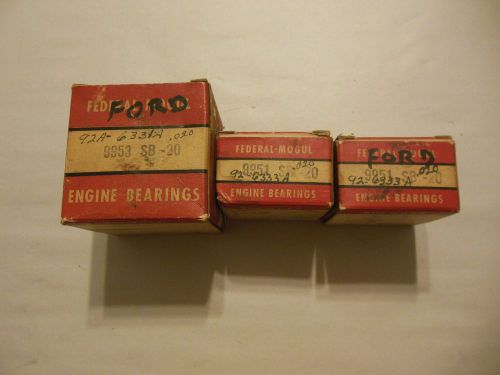 1940 ford 60 hp main bearings 0.020 undersize #92a-6331-a nos federal mogul