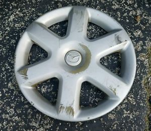 (1) oem 1997-98 mazda protege 14&#034; 6-spoke hubcap wheel cover #1 p/n b21j37170