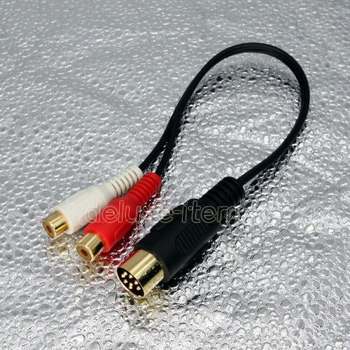 Alpine car radio stereo 8-pin m-bus din cable cord to rca jack cd changer port