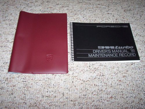 1981 porsche 911 turbo owner&#039;s owners operator driver&#039;s manual book w/ case