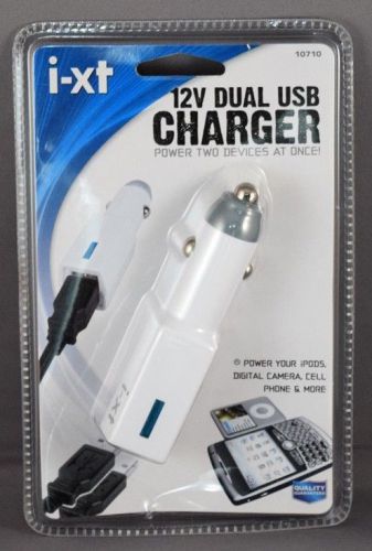 Custom accessories 12 volt dual usb ports charger #10710 -12v plug in-new white!