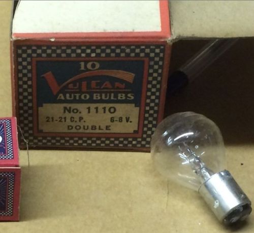(1) vintage ge mazda 1110 bulbs;  headlight lamp light bulbs