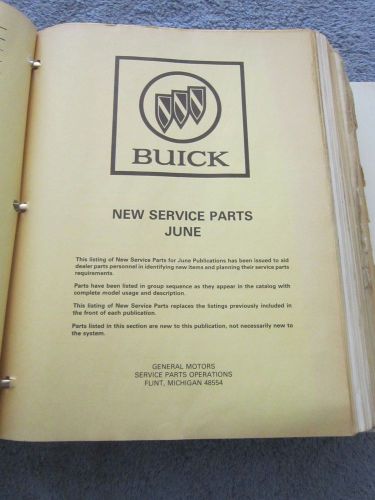 1982-87 grand national, buick dealer parts book