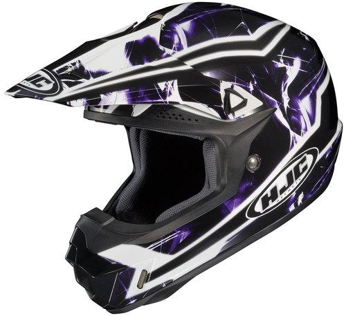Hjc cl-x6 hydron motocross helmet black, white, purple xsmall