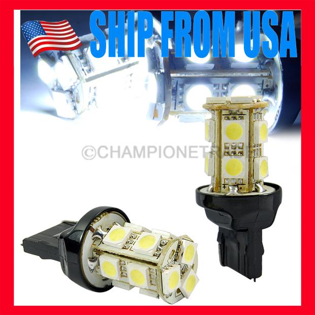 Us 2x white led turn signal light wedge brake reversing light lamp bulb for vw