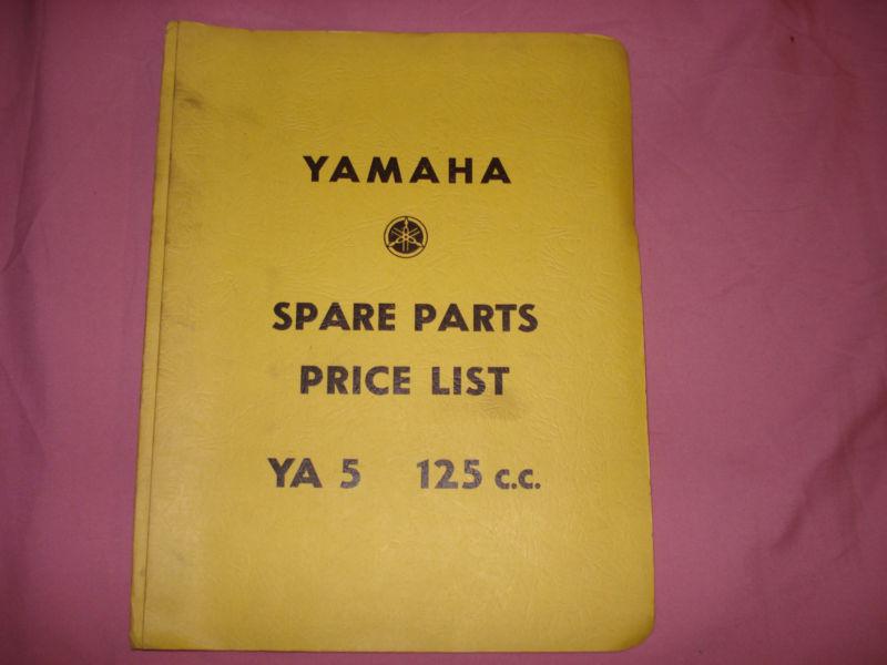 Yamaha spare parts  price list ya 5 125cc