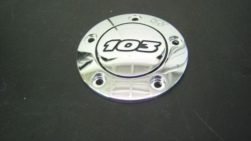 Chrome timing cover with 103 logo, 25700082/to