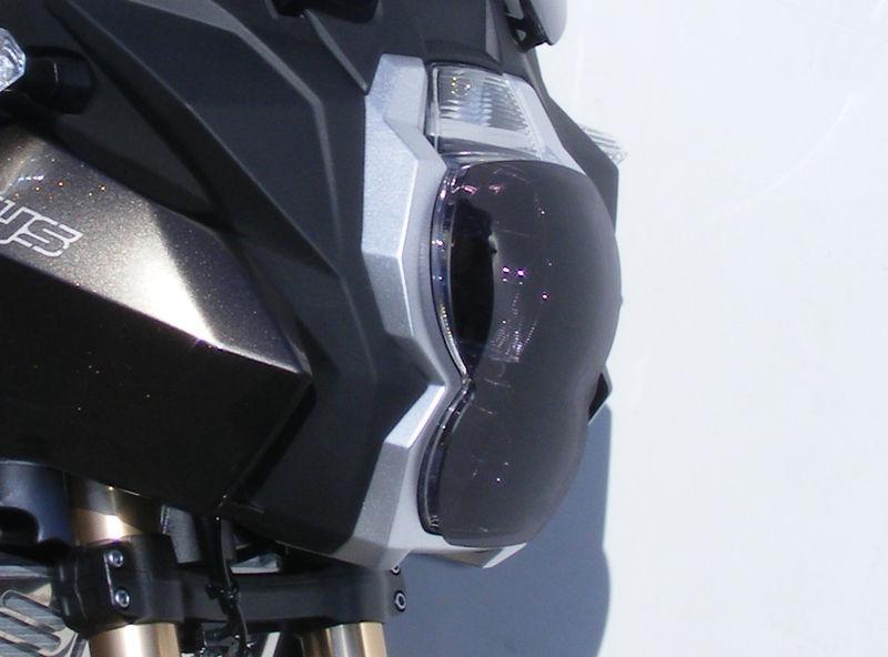 Kawasaki versys 650 10-13/versys 1000 12-13 headlight protectors dark tint