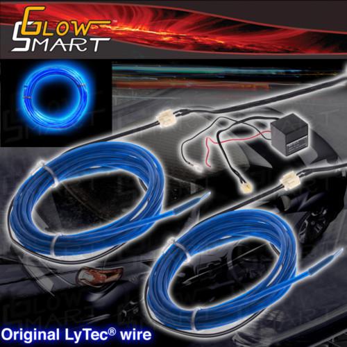 2 x el wire 5ft neon light glow rope string with splitter and 12v transformer nb